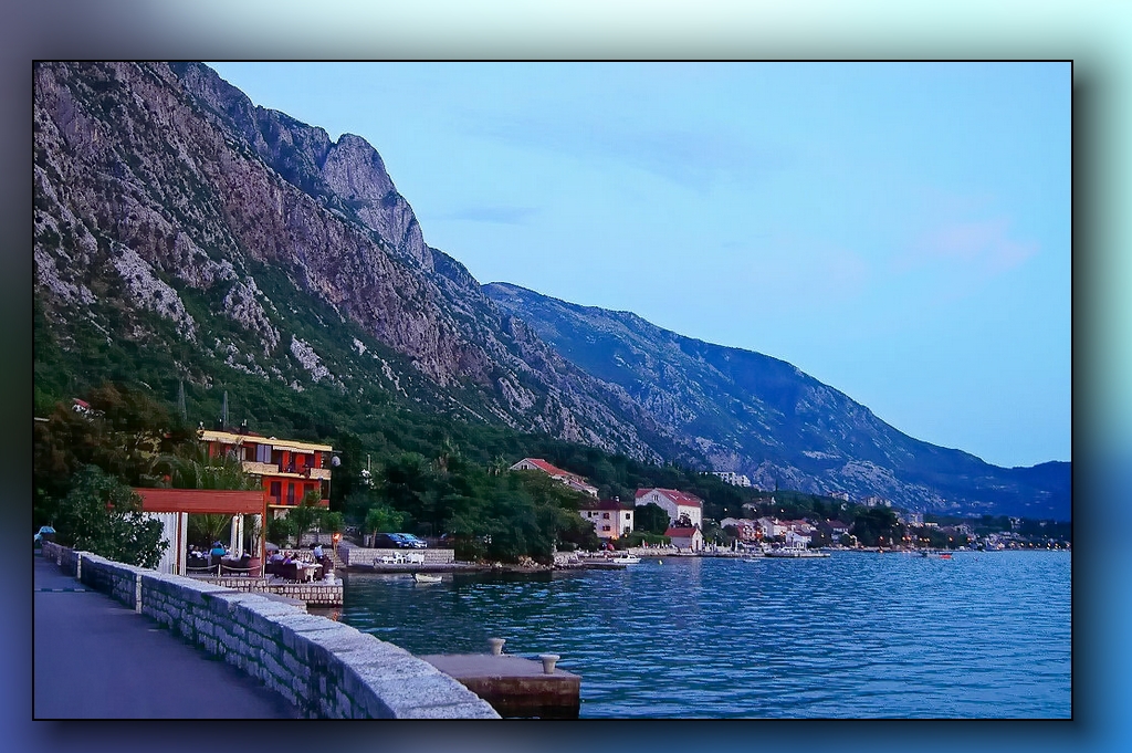 Les quais de Dobrota (Monténégro)