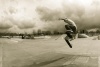 We stopped by the skate park this weekend and I really liked this shot.  This is one way to get where you're going.  Taken with my fish-eye.