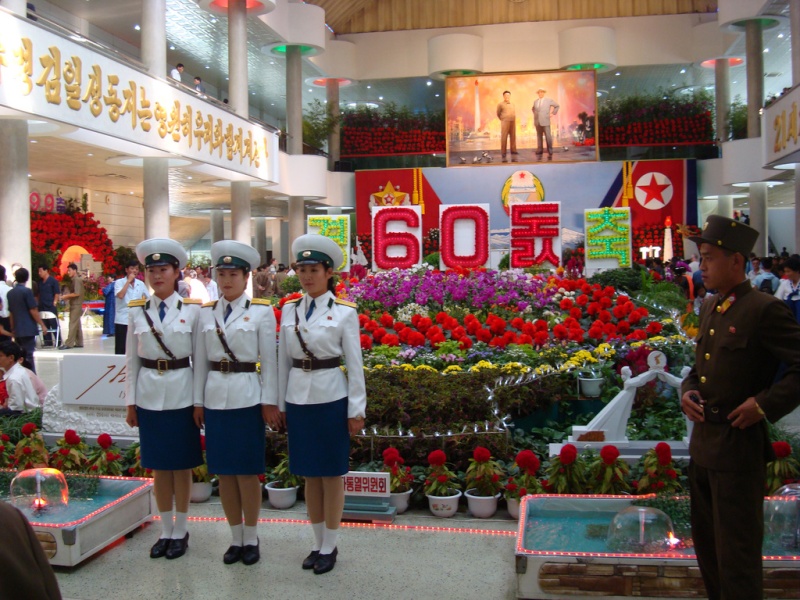 Pyongyang Traffic Girls At The Mall