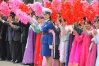 Here our PTG is helping with crowd control during the Olympic torch run through Pyongyang in 2008.