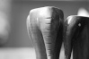 This is a set of 3 small wooden elephants, 3 keep photographing cluttered to me, so I removed one and this is what I got