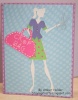 I made this card for a crop.  The girl is from Forever Young.  The bag is from Everyday Paper Dolls.  The scissors are from Simply Charmed.