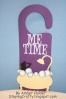 I made this door hanger using several cartridges.  I thought it would be cute to give as part of a gift basket of bath products.