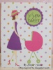 Here is a baby card made using New Arrival.  The stamp is by My Pink Stamper.