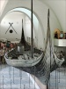 le bateau d'oseberg dans le musée des bateaux vikings à oslo