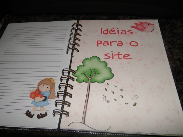 Caderno organizador para Cris - uma das páginas interna - 002