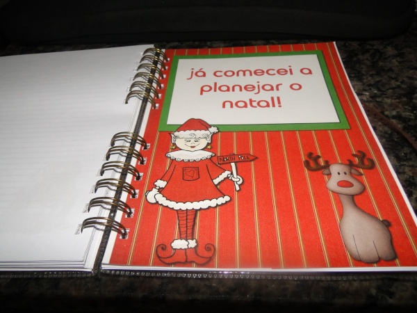 Caderno organizador para Cris - uma das páginas interna - 005