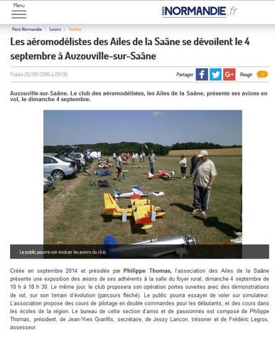 Revue de presse Paris Normandie