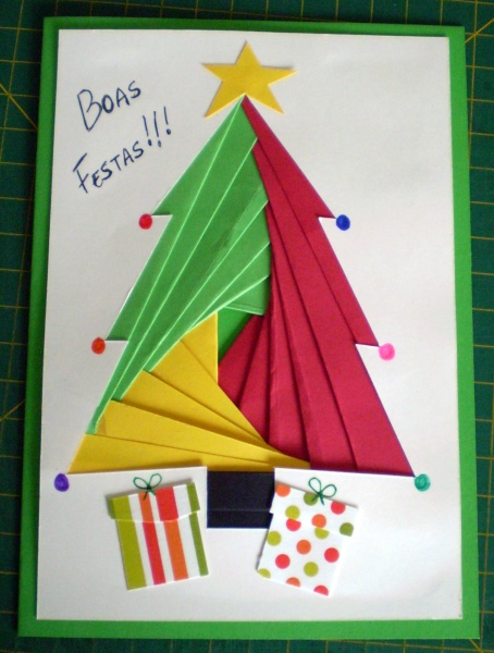 Maratona de natal - Carto de Iris Folding by Lu Pimentel