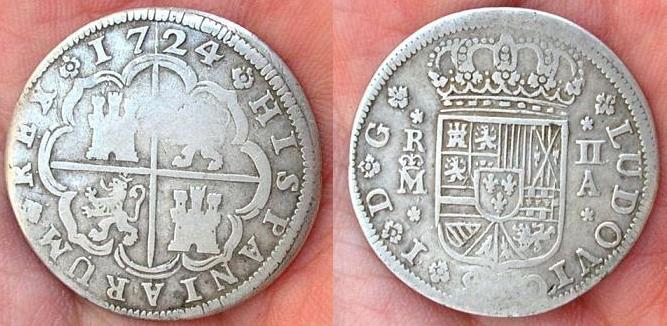 2 Reales de Luis I - ceca Madrid.