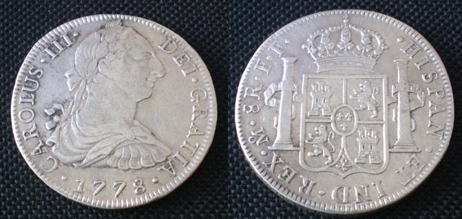 8 REALES CARLOS III 1778 MEXICO FF