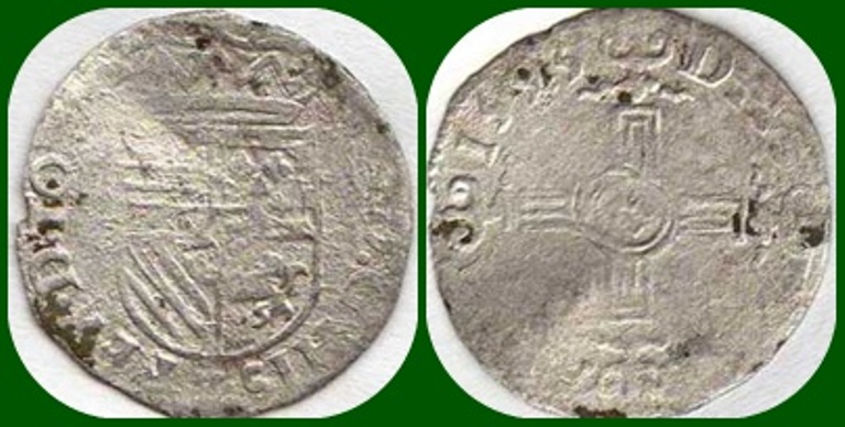 1595 -  FHILIP II-patard de  plata. Amberes.