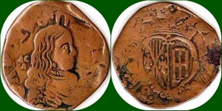 1679 - CARLOS II - un grano - ceca de napoles