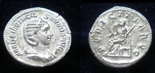 Antoniniano de Otacilia Severa PVDICITIA AVG.