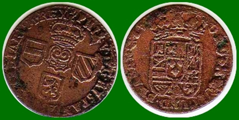 1708 - PHILLIP V - 1 Liard Paises Bajos.
