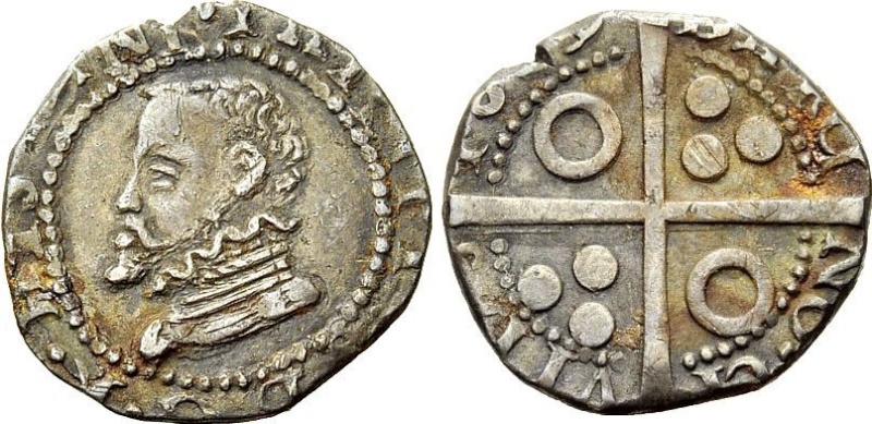 1/2 Croat de Felipe III de 1609, Barcelona.