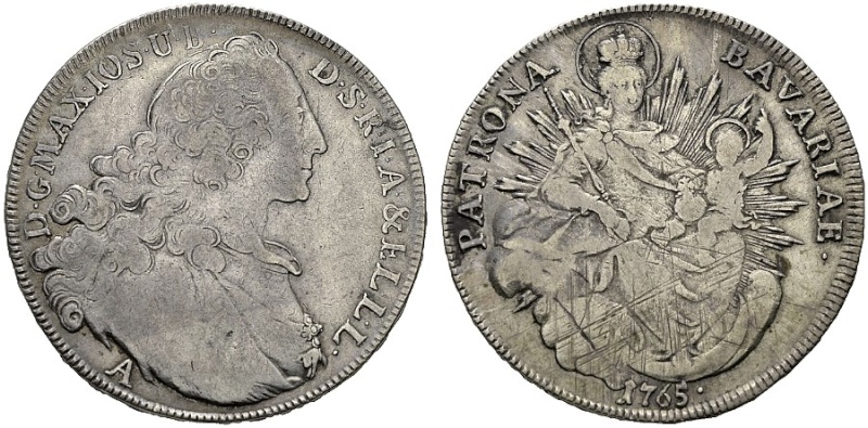 SIRG - Baviera, Thaler de 1765 Maximilian III Joseph. A