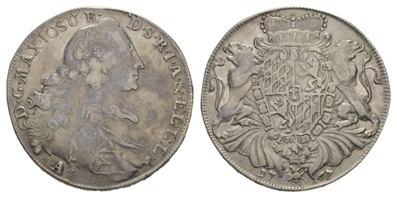 SIRG - Baviera, Thaler de 1767 Maximilian III Joseph