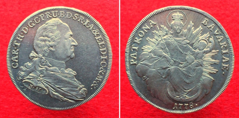 SIRG - Baviera, Thaler de 1778 Karl Theodor