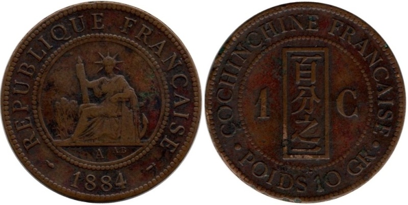 COCHINCHINA FRANCESA 1 Centime 1884