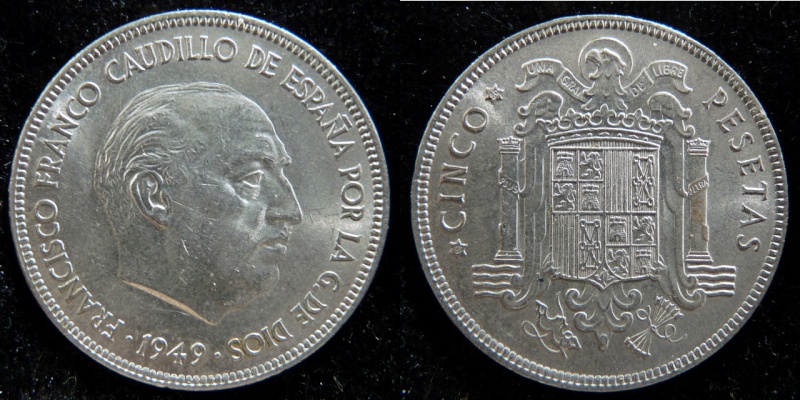 españa-1949-5 pesetas