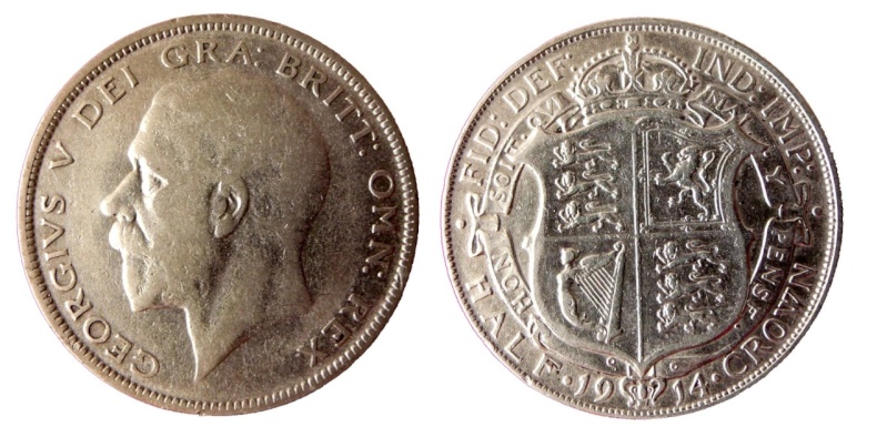Gran Bretaña, ½ Crown 1914, George V