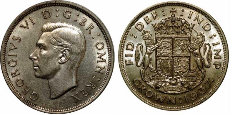 Gran Bretaña, Crown de 1937, George VI