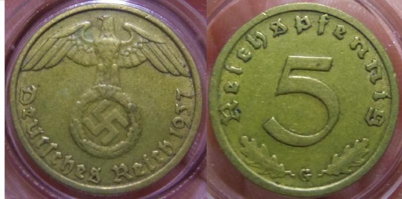 5 Reichspfennig. III Reich (Alemania). Karlsruhe. 1937.