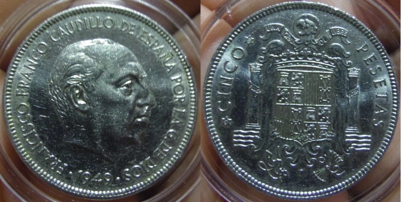 5 Pesetas. Francisco Franco. Madrid. 1949. SC.