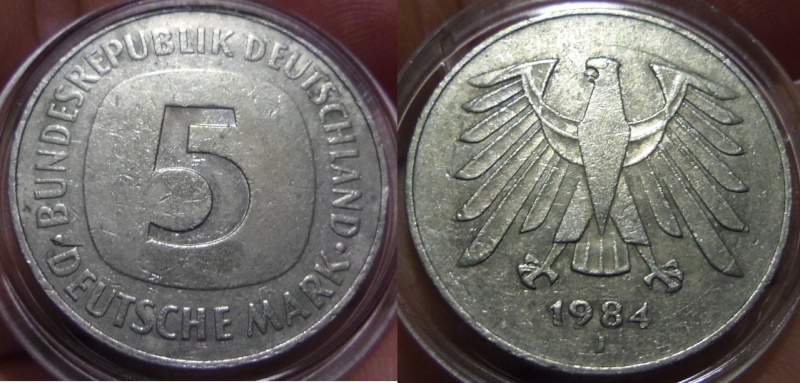 5 Marcos. Alemania. Hamburgo. 1984.