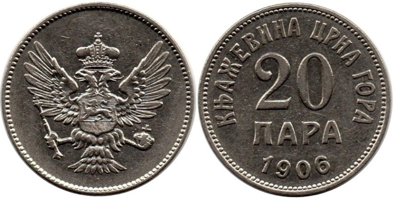 MONTENEGRO - 20 Para 1906