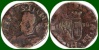 1638 - FELIPE IV - Grano con los lados rectos o curvos adornados Anvrs.- FHILIPPVS-IIII-D-G. (Busto a izquierda, detras siglas abajo fecha) Revrs.- + SICILIAE-ET-HIERVSALEM. (Escudo partido a los lados fecha ) R3