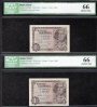 1 peseta pareja correlativa dama 1948-pick-135a serie o