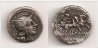 Monedero Caius Maianius.
Ceca Roma.
Fecha= 135-126 a.C.
Anverso: Cabeza de Roma a derecha, detrás X (10 ases).
Reverso: Victoria en biga a derecha.c.maiani, ma y an enlazadas.
En el exergo Roma.