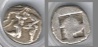 trihemiobolo, Lete (Macedonia ), 530 al 480 AC.
10'9 mm y 1'5 gr.
