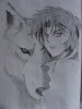 Kiba aus Wolf´s Rain in beiden formen als wolf und mensch
Kiba forever <3