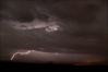 Conditions orageuses d'été malgré la saison ; orage de fin de nuit vu depuis les hauteurs de La Fuye-86.