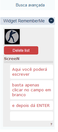 Widget RememberMe & Novidades Khgjhf10