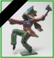 5 SOLDATS AU COMBAT plomb creux / peinture d'origine