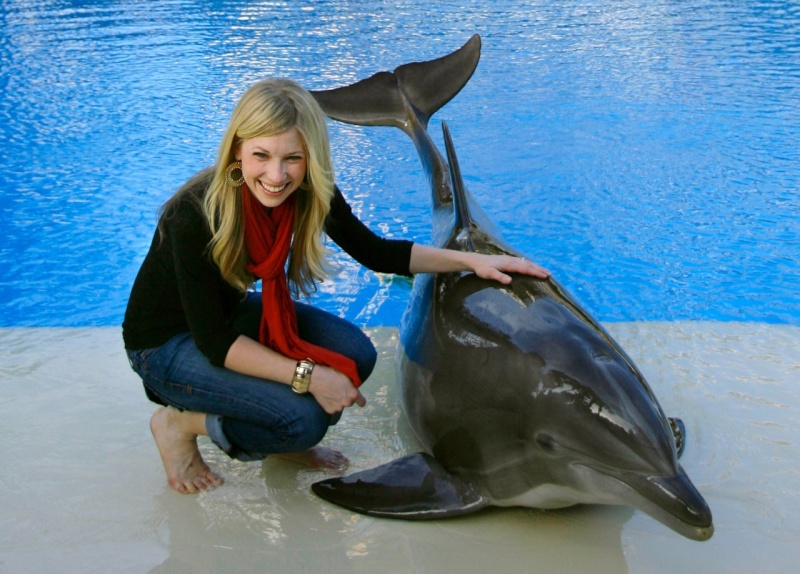 Another Pic Of Brooke With A Dolphin!