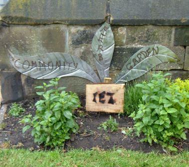 new IET sign for herb garden