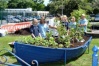 A boat full of food for though as well as eating