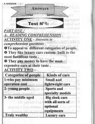 موضوع شهادة انجليزية + الحل Enc10