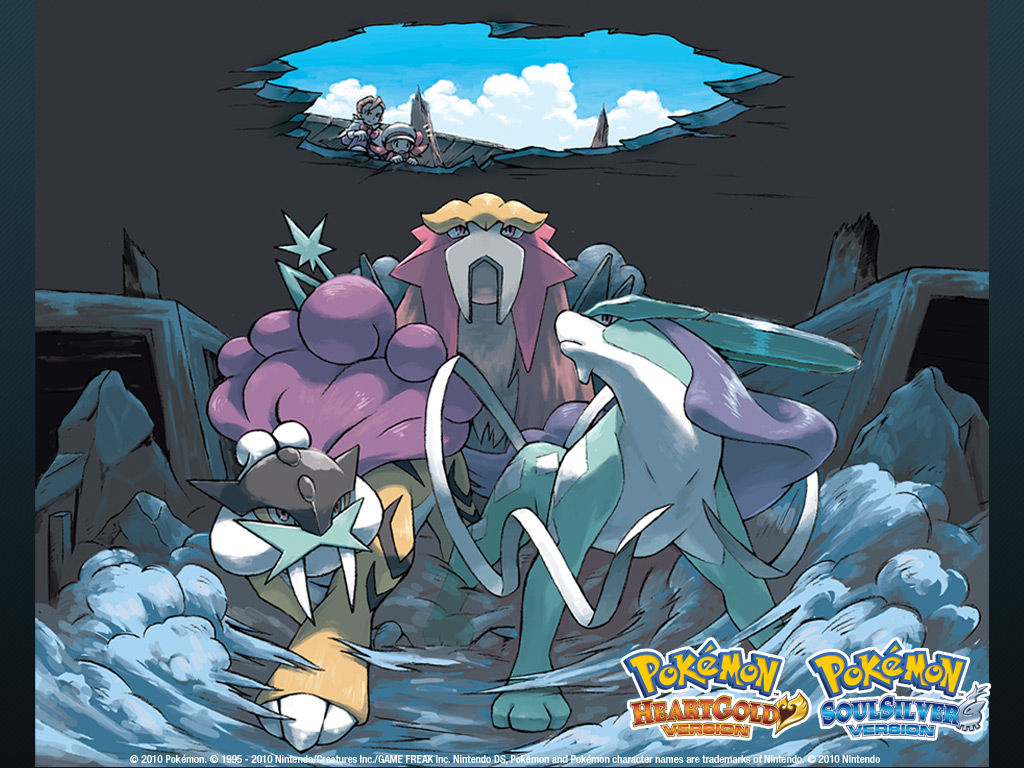 Suicune,Entei,Raikou