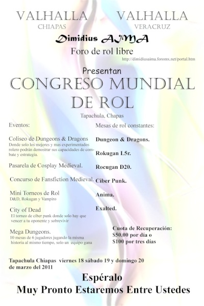 1° Congreso mundial de rol