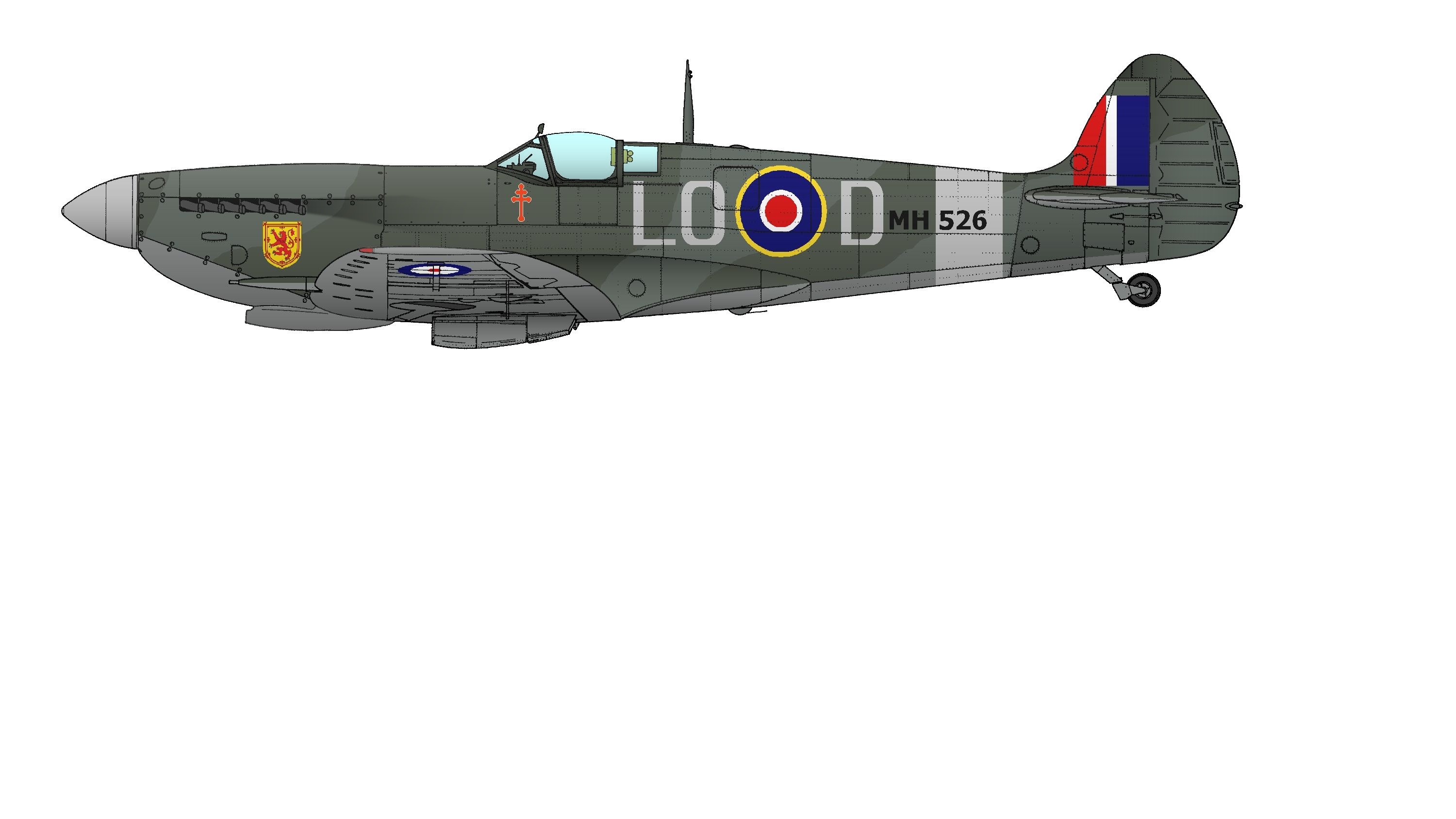 Un des Spitfires du Colonel Clostermann