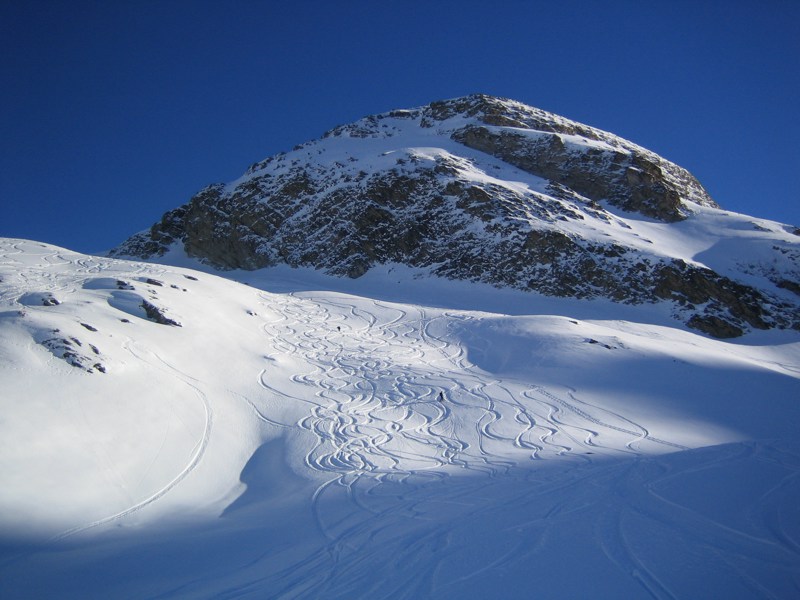 Hors piste "dos rond", Tignes