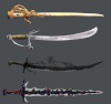 Added a cutlass
Added dark saber
Added dark secrets beta 

I know DS supposes to be big, so will change the hilt to make a claymore. Still too wide to be wielded. Except for the headsman.