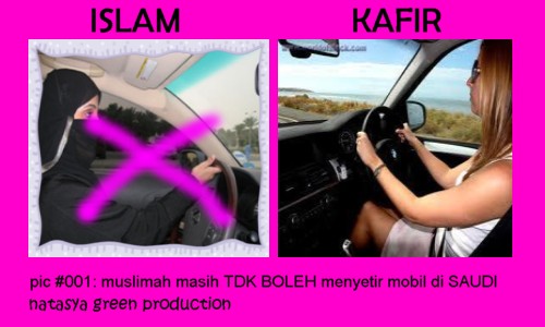 pic #1 muslimah masih DILARANG setir mobil d saudi