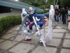 Aqui frente a un Gundam heheh planiabamos desarmarlo XD